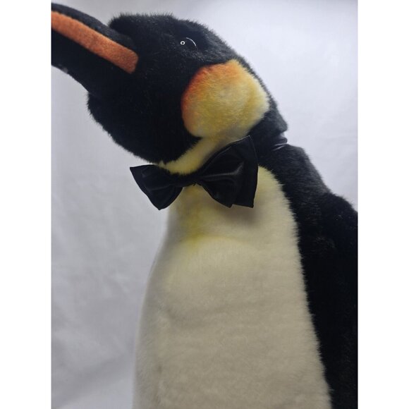 Magnussen Home RARE Penguin Bow Tie Plush Stuffed Animal Toy 18" - Picture 7 of 16